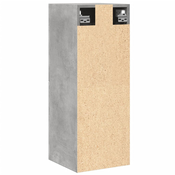 Dulap suspendat de baie, gri beton, 30x30x80 cm, lemn prelucrat WALTI