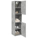 Dulap suspendat de baie, gri beton, 30x30x130 cm lemn prelucrat - WALTI WALTI
