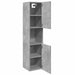 Dulap suspendat de baie, gri beton, 30x30x130 cm lemn prelucrat - WALTI WALTI