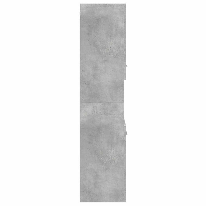 Dulap suspendat de baie, gri beton, 30x30x130 cm lemn prelucrat - WALTI WALTI