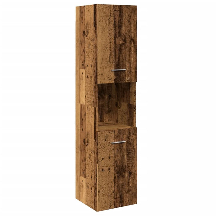 Dulap suspendat de baie, lemn vechi 30x30x130 cm lemn prelucrat - WALTI WALTI