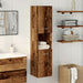 Dulap suspendat de baie, lemn vechi 30x30x130 cm lemn prelucrat - WALTI WALTI