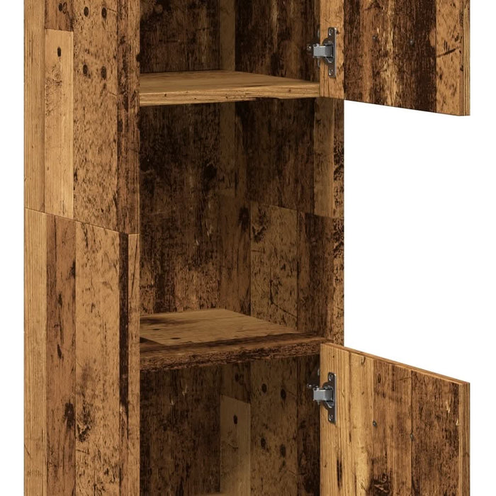 Dulap suspendat de baie, lemn vechi 30x30x130 cm lemn prelucrat - WALTI WALTI