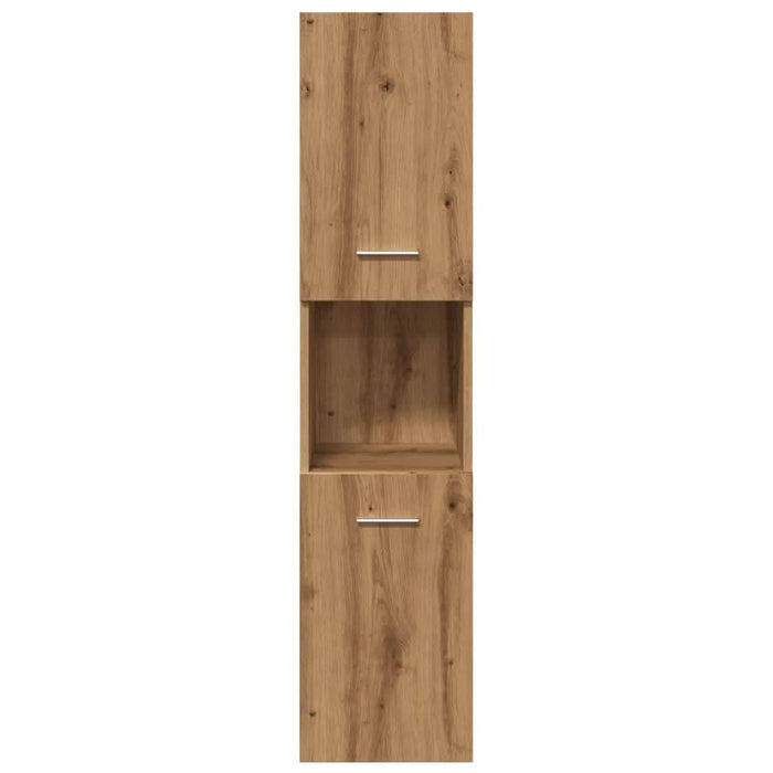 Dulap suspendat de baie, stejar artizanal, 30x30x130 cm, lemn - WALTI WALTI