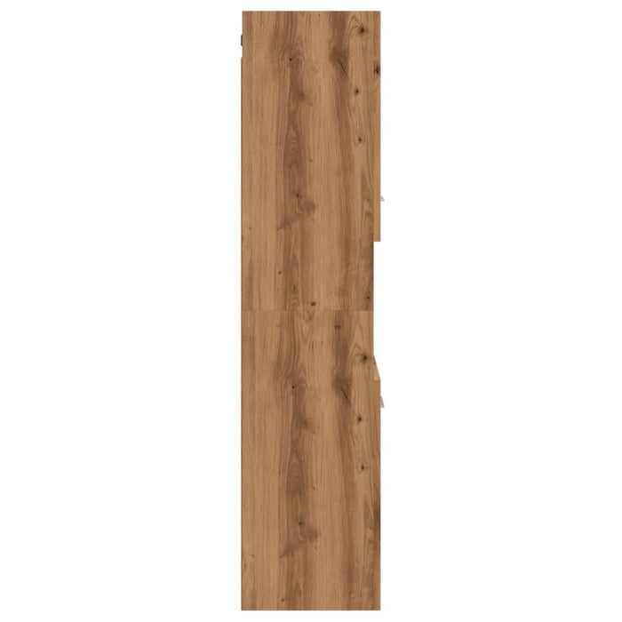 Dulap suspendat de baie, stejar artizanal, 30x30x130 cm, lemn - WALTI WALTI