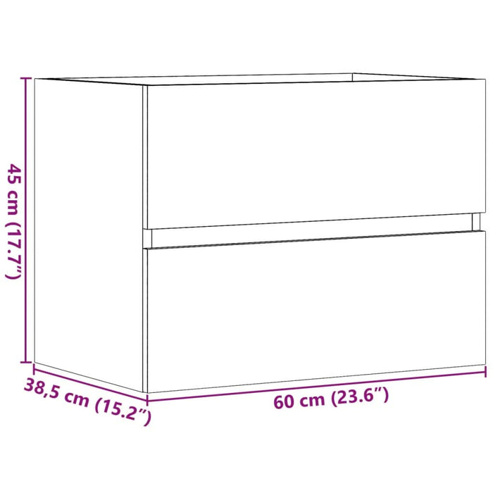 Dulap pentru baie, gri beton, 60x38,5x45 cm, lemn prelucrat - WALTI WALTI
