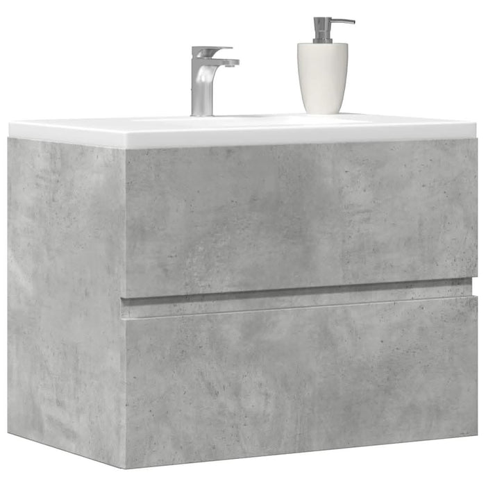 Dulap pentru baie, gri beton, 60x38,5x45 cm, lemn prelucrat - WALTI WALTI