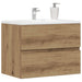 Dulap pentru baie stejar artizanal 60x38,5x45 cm lemn prelucrat - WALTI WALTI