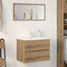 Dulap pentru baie stejar artizanal 60x38,5x45 cm lemn prelucrat - WALTI WALTI