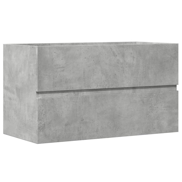 Dulap suspendat de baie, gri beton 80x38,5x45 cm lemn prelucrat - WALTI WALTI