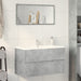 Dulap suspendat de baie, gri beton 80x38,5x45 cm lemn prelucrat - WALTI WALTI