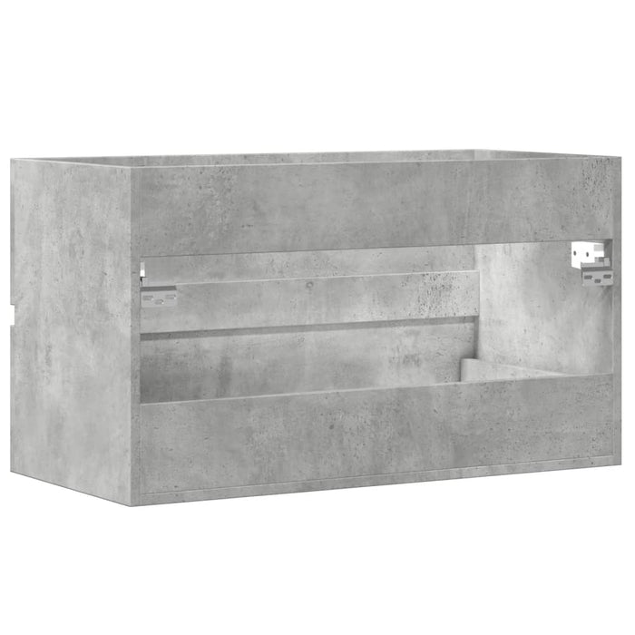 Dulap suspendat de baie, gri beton 80x38,5x45 cm lemn prelucrat - WALTI WALTI