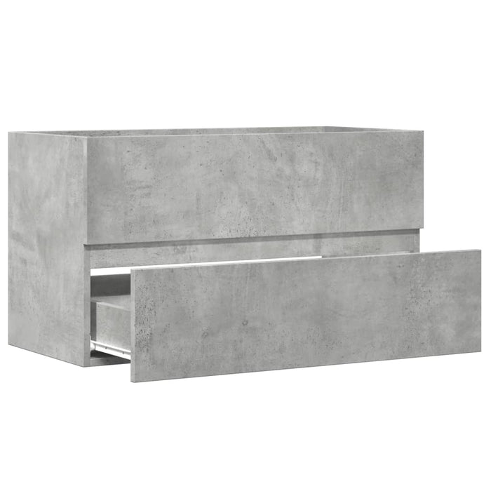 Dulap suspendat de baie, gri beton 80x38,5x45 cm lemn prelucrat - WALTI WALTI