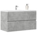 Dulap suspendat de baie, gri beton 80x38,5x45 cm lemn prelucrat - WALTI WALTI