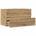 Dulap pentru baie stejar artizanal 80x38,5x45 cm lemn prelucrat - WALTI WALTI