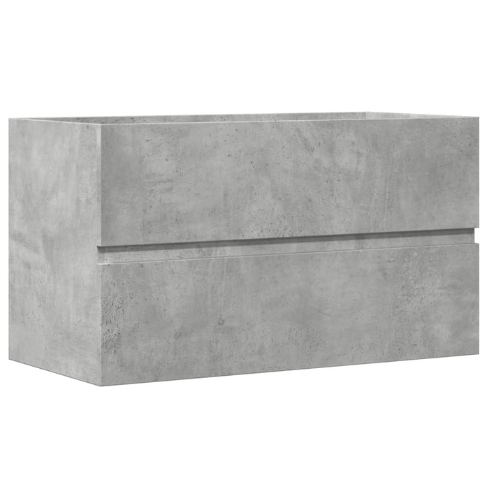 Dulap de chiuvetă, gri beton, 90x38,5x45 cm, lemn prelucrat WALTI