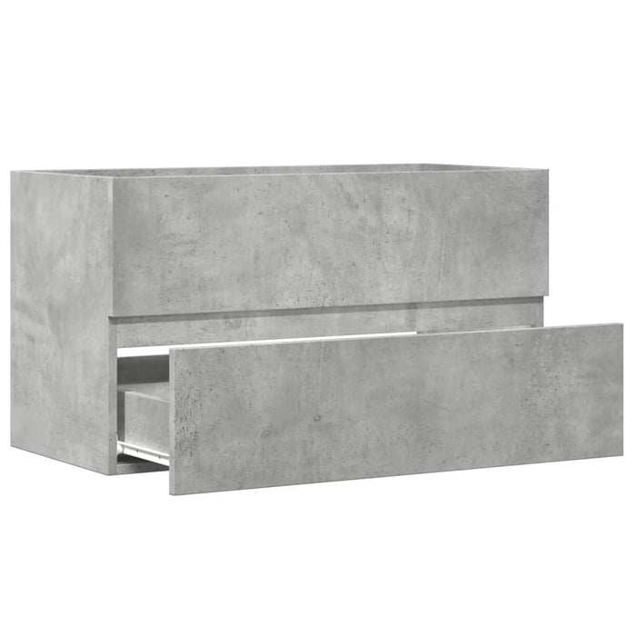 Dulap de chiuvetă, gri beton, 90x38,5x45 cm, lemn prelucrat WALTI