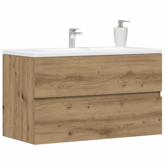 Dulap de chiuvetă stejar artizanal 90x38,5x45 cm lemn prelucrat - WALTI WALTI