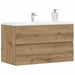 Dulap de chiuvetă stejar artizanal 90x38,5x45 cm lemn prelucrat - WALTI WALTI
