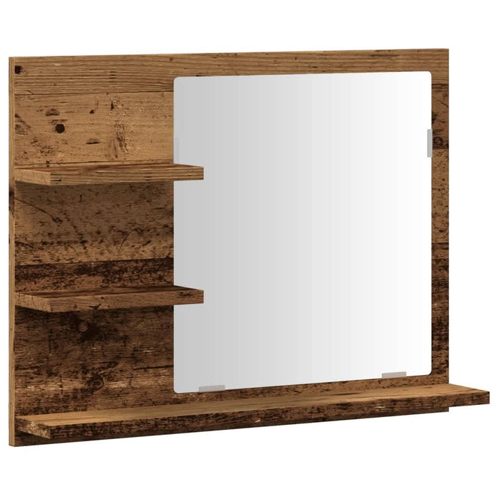 Dulap cu oglindă de baie, lemn vechi, 60x10,5x45 cm - WALTI WALTI