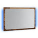 Oglindă de baie cu lumină LED, lemn vechi, 60x8,5x38 cm - WALTI WALTI