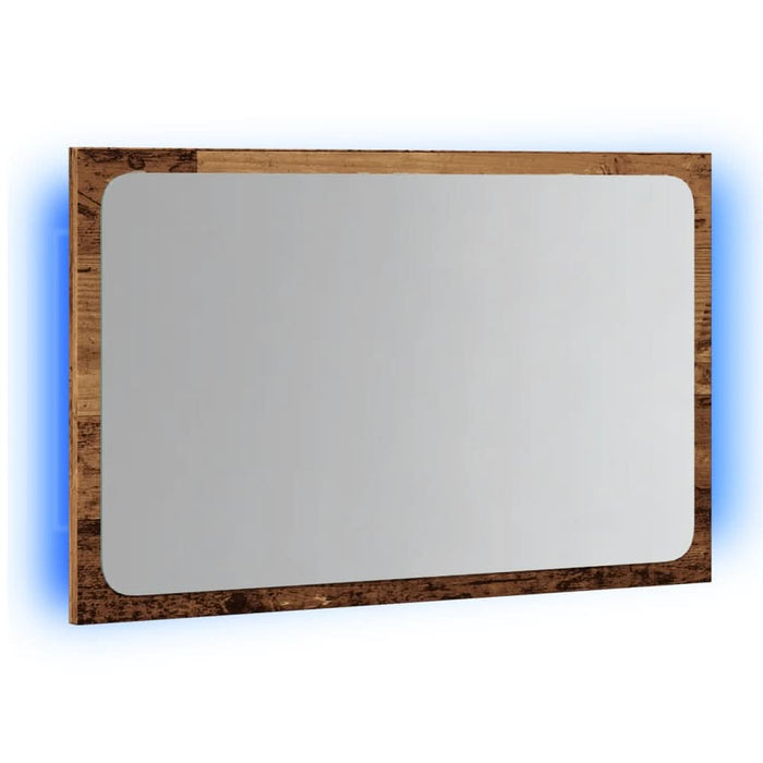 Oglindă de baie cu lumină LED, stejar artizanal, 60x8,5x38 cm - WALTI WALTI