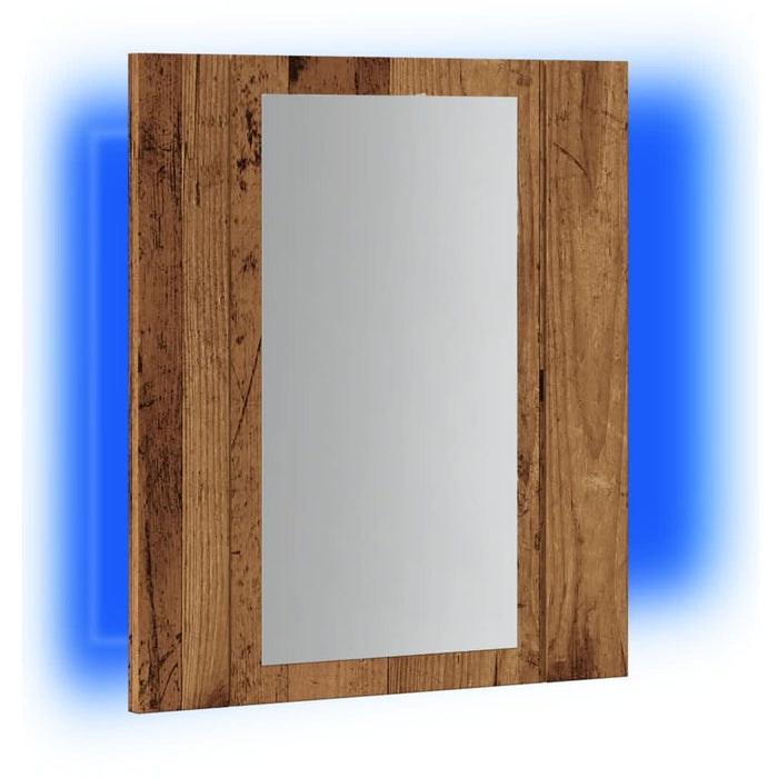 Dulap cu oglindă cu LED de baie, lemn vechi, 40x12x45 cm, lemn - WALTI WALTI