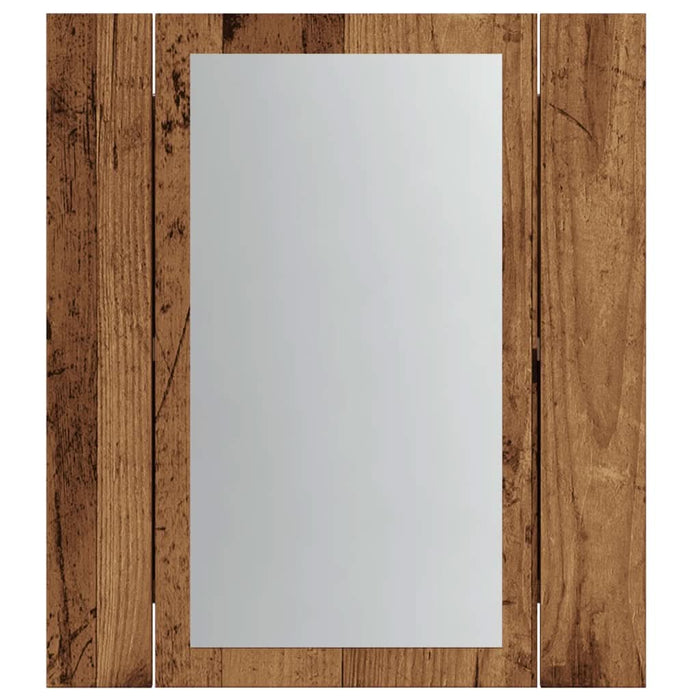 Dulap cu oglindă cu LED de baie, lemn vechi, 40x12x45 cm, lemn - WALTI WALTI