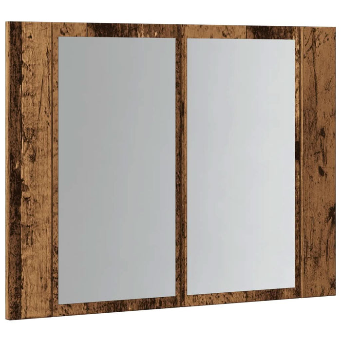 Dulap cu oglindă & LED lemn vechi 60x12x45 cm lemn prelucrat - WALTI WALTI