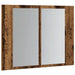 Dulap cu oglindă & LED lemn vechi 60x12x45 cm lemn prelucrat - WALTI WALTI