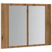 Dulap cu oglindă & LED stejar artizanal 60x12x45 cm lemn - WALTI WALTI