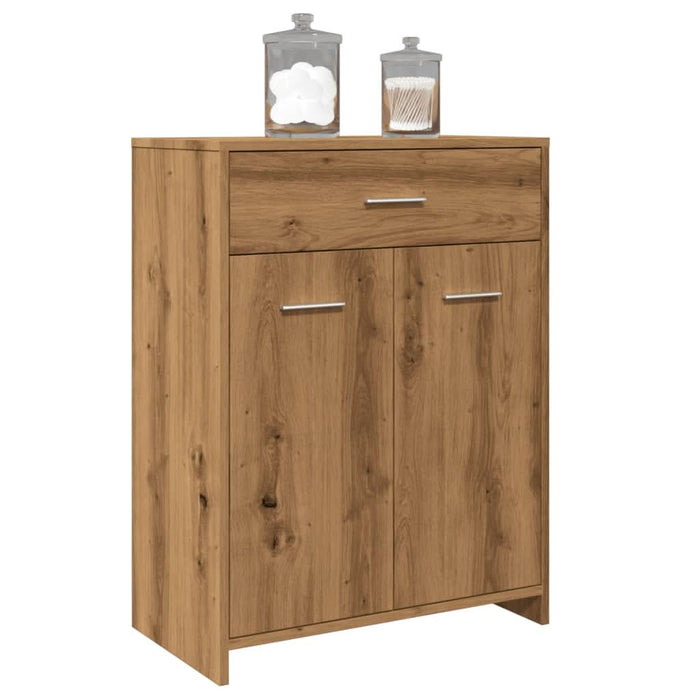 Dulap pentru baie stejar artizanal, 60x33x80 cm, lemn prelucrat - WALTI WALTI