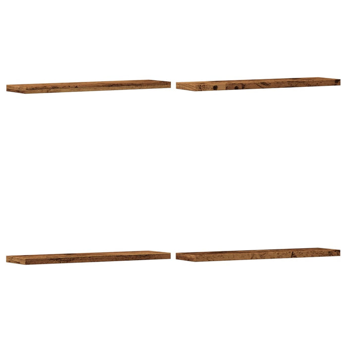 Rafturi perete 4 buc., lemn vechi, 40x10x1,5 cm, lemn prelucrat - WALTI WALTI