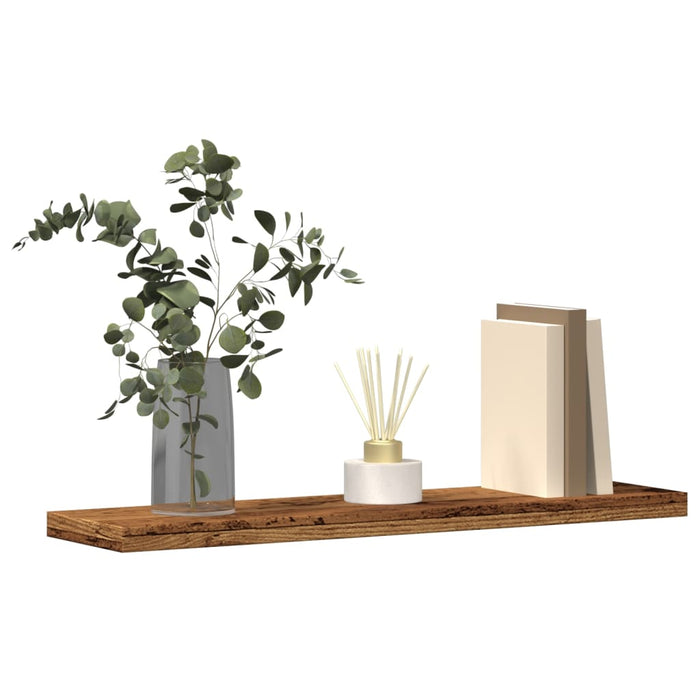 Rafturi perete 4 buc., lemn vechi, 40x10x1,5 cm, lemn prelucrat - WALTI WALTI