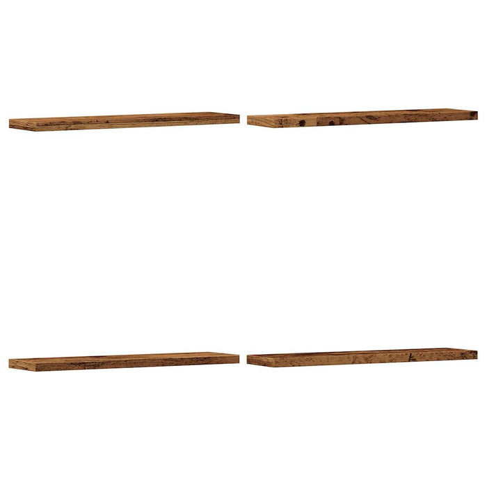 Rafturi perete 4 buc., lemn vechi, 40x20x1,5 cm, lemn prelucrat - WALTI WALTI