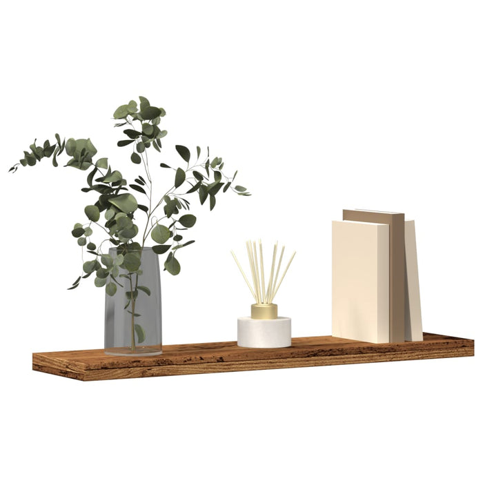 Rafturi perete 4 buc., lemn vechi, 40x20x1,5 cm, lemn prelucrat - WALTI WALTI