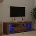 Dulap TV cu LED stejar artizanal 120x36,5x40 cm lemn prelucrat - WALTI WALTI