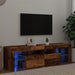 Dulap TV cu lumini LED lemn vechi 140x36,5x40 cm lemn prelucrat - WALTI WALTI