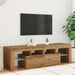 Dulap TV cu LED stejar artizanal 140x36,5x40 cm lemn prelucrat - WALTI WALTI