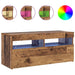 Dulap TV cu lumini LED lemn vechi 90x35x40 cm lemn prelucrat - WALTI WALTI