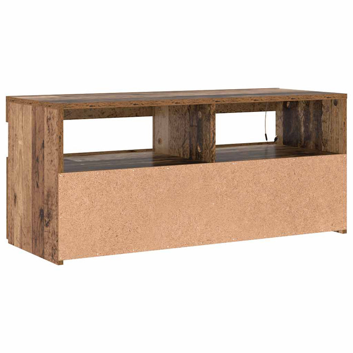 Dulap TV cu lumini LED lemn vechi 90x35x40 cm lemn prelucrat - WALTI WALTI