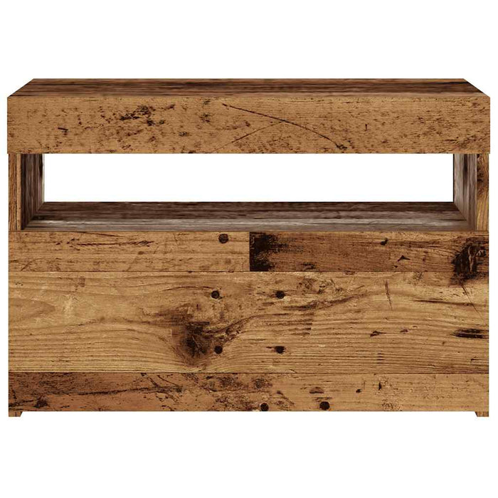 Dulap TV cu lumini LED lemn vechi 60x35x40 cm lemn prelucrat - WALTI WALTI