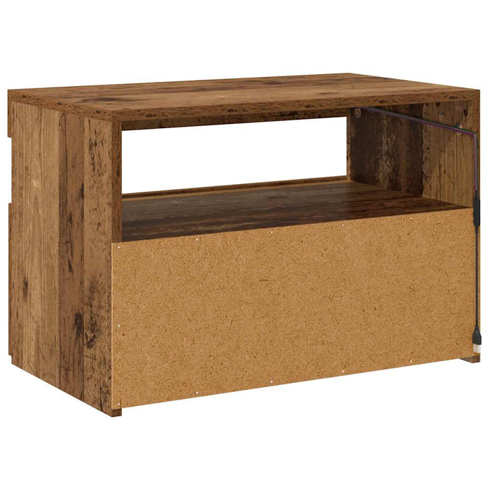 Dulap TV cu lumini LED lemn vechi 60x35x40 cm lemn prelucrat - WALTI WALTI