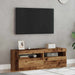 Dulapuri TV cu lumini LED, 2 buc., lemn vechi, lemn prelucrat - WALTI WALTI