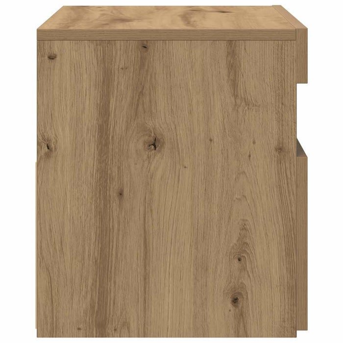 Dulap TV cu LED stejar artizanal 60x35x40 cm lemn prelucrat - WALTI WALTI