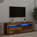 Dulap TV cu lumini LED lemn vechi 120x35x40 cm lemn prelucrat - WALTI WALTI