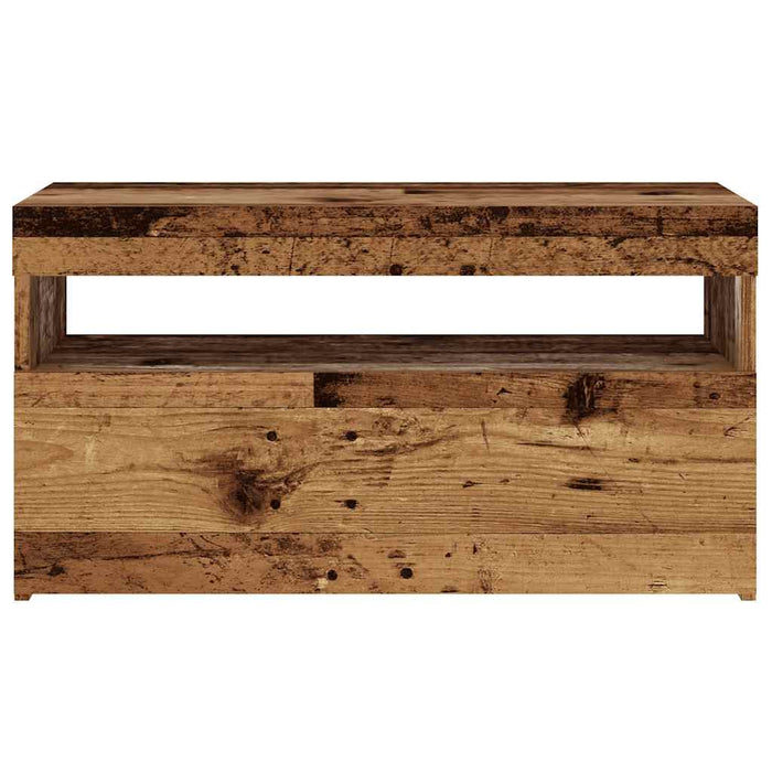Dulapuri TV cu lumini LED, 2 buc., lemn vechi, lemn prelucrat - WALTI WALTI