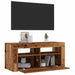 Dulap TV cu lumini LED lemn vechi 90x35x40 cm lemn prelucrat - WALTI WALTI