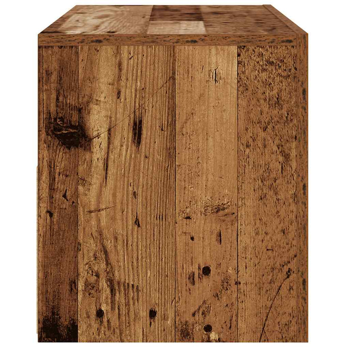 Dulap TV cu lumini LED lemn vechi 90x35x40 cm lemn prelucrat - WALTI WALTI