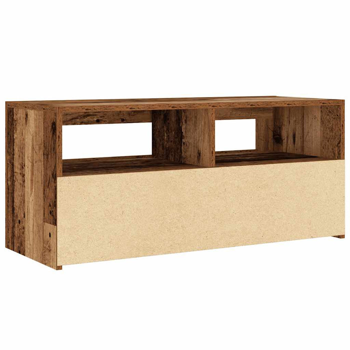 Dulap TV cu lumini LED lemn vechi 90x35x40 cm lemn prelucrat - WALTI WALTI